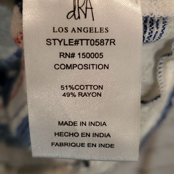 dra Los Angeles La Habana top in blue and white stripes - Picture 6 of 11